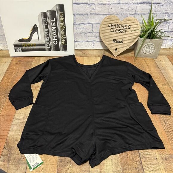 Long Sleeve Backless Side Pocket Casual Romper-Front and Back Wearable NWT L - Picture 13 of 15